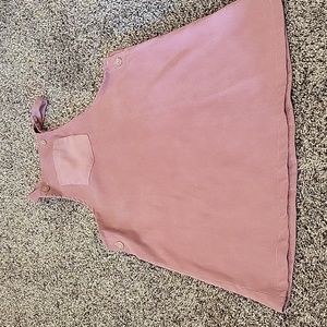 🦩 3 for $25 Girls dusty pink overall dress